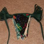 Bunting, folded for storage