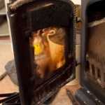 Sooty glass on wood burning stove
