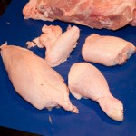 Portioning chicken - step 8