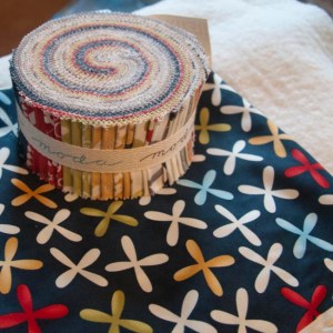 Jelly roll, fabrics & batting