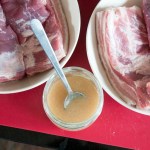 Belly pieces with maple syrup cure