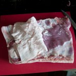 Peel away the inner layer of fat