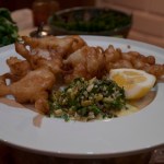 Cod cheeks with tartar sauce