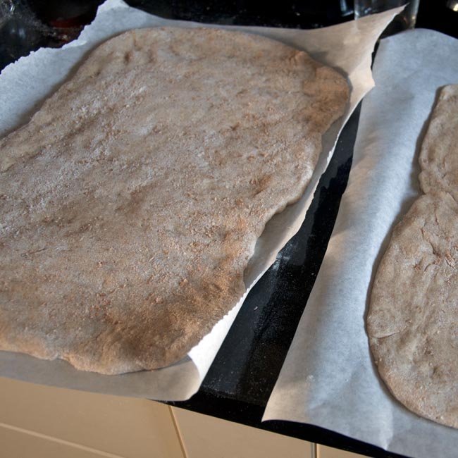 Shaped dough, resting.