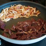 Add liver to pan & fry off