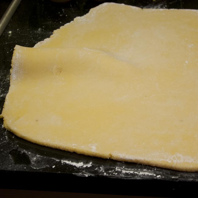 Rolled out marzipan