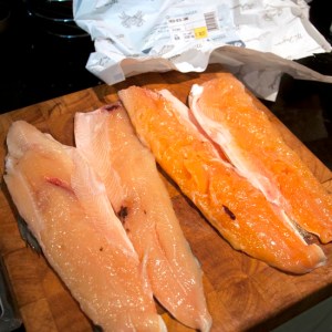 Ruined arctic char fillets