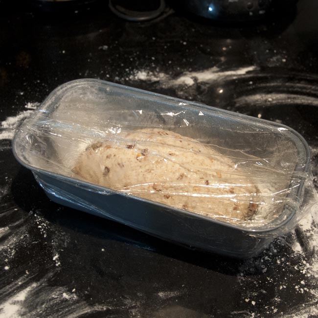 Covered with oiled cling film