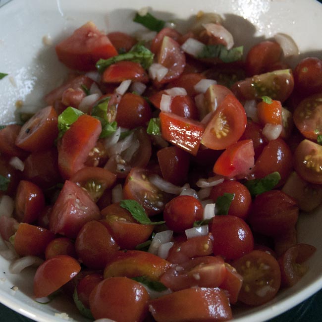 Prepared fresh ingredients