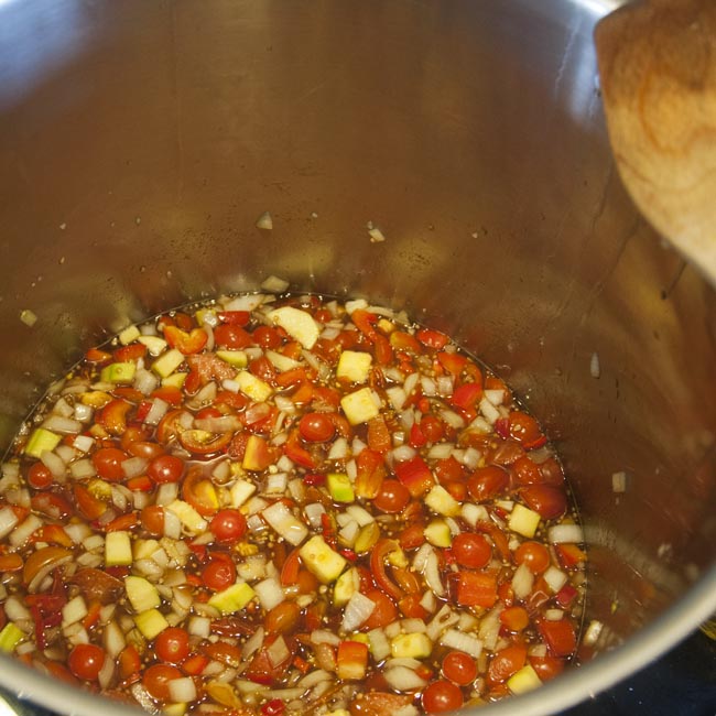 Chutney at start of cooking