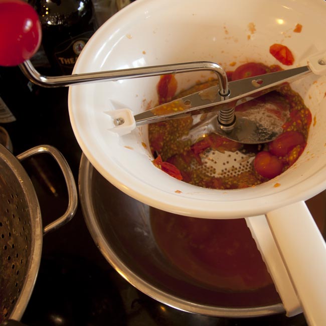 Pass through the mouli