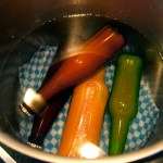 Bottles in the stock pot