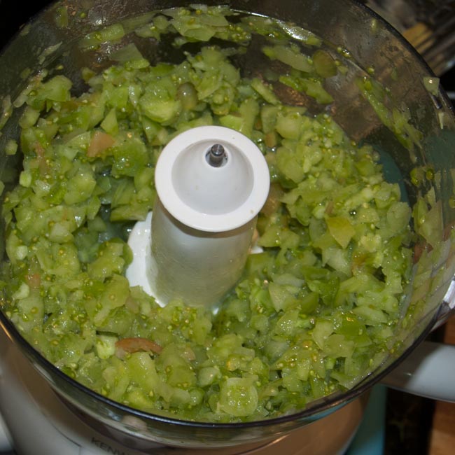 Chopped green tomatoes