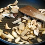 Saute sliced mushrooms