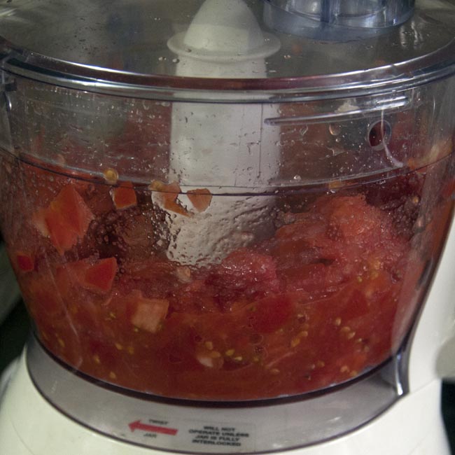 Chop in food processor