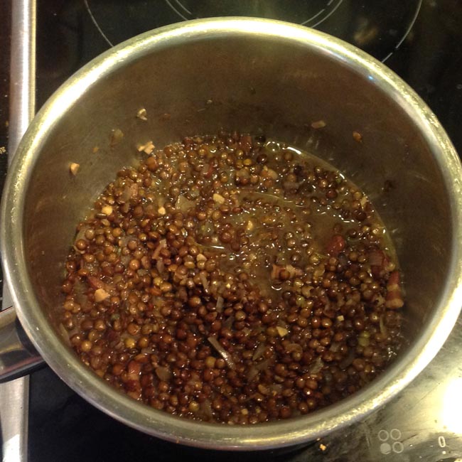 Lentils - end of cooking