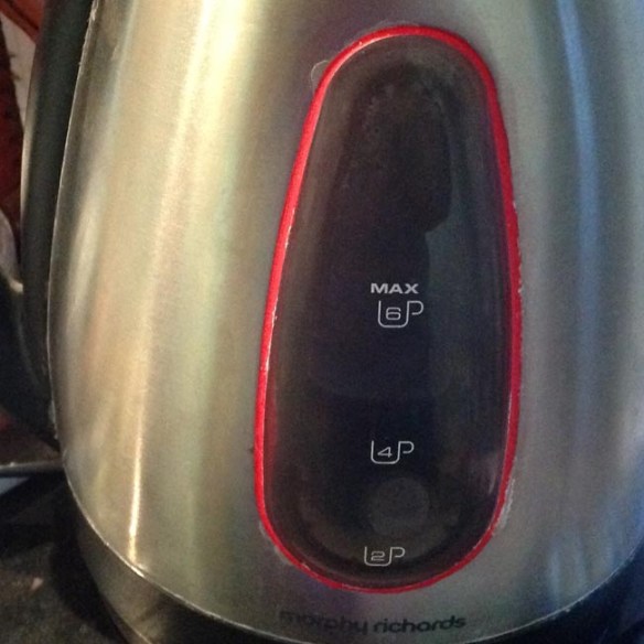 After two months, with some limescale showing