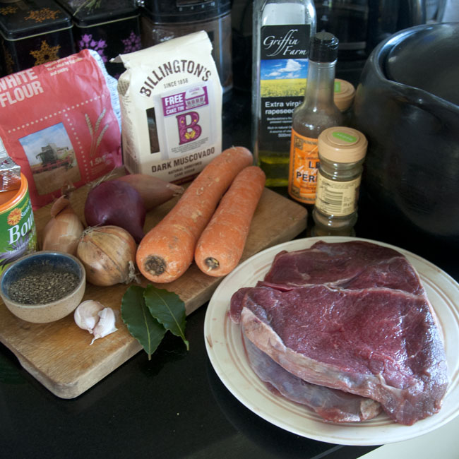 Braised beef ingredients
