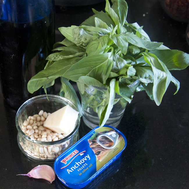 Pesto ingredients