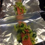 Spoon the remaining leeks over