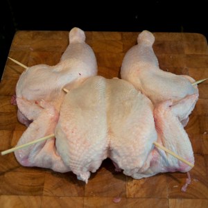 Finally insert skewers to hold shape