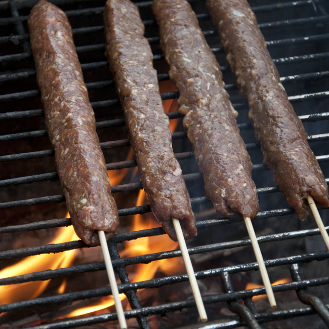 Kebabs on the grill