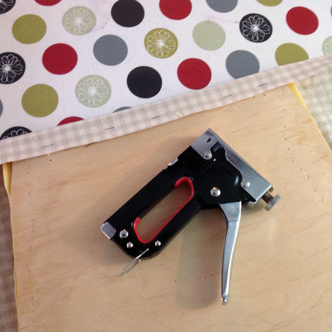 Fix straightest edge with staple gun
