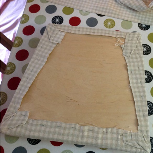 Finally staple down corners